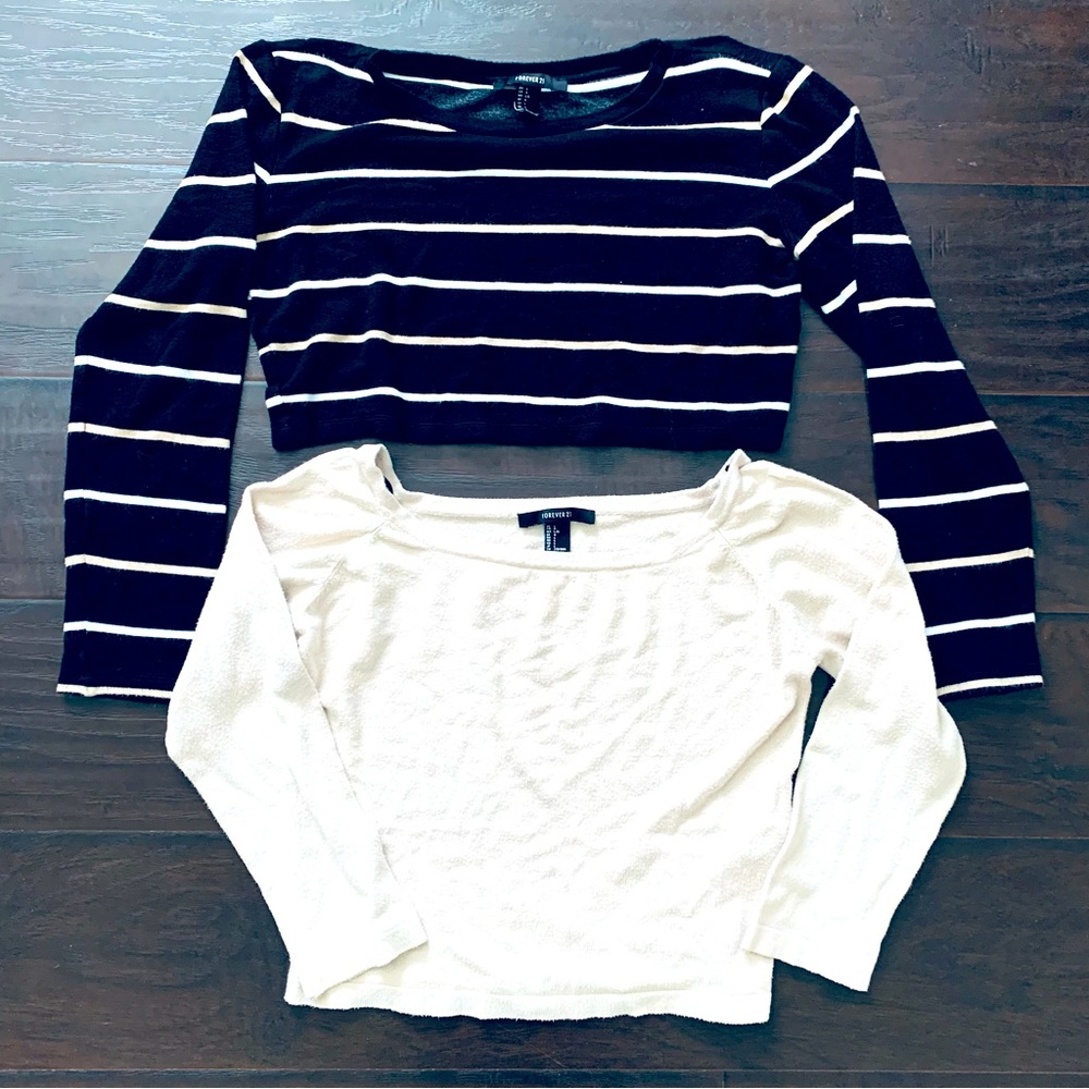 Forever 21 Sweater Crop Tops Bundle, 2count | Size: L
